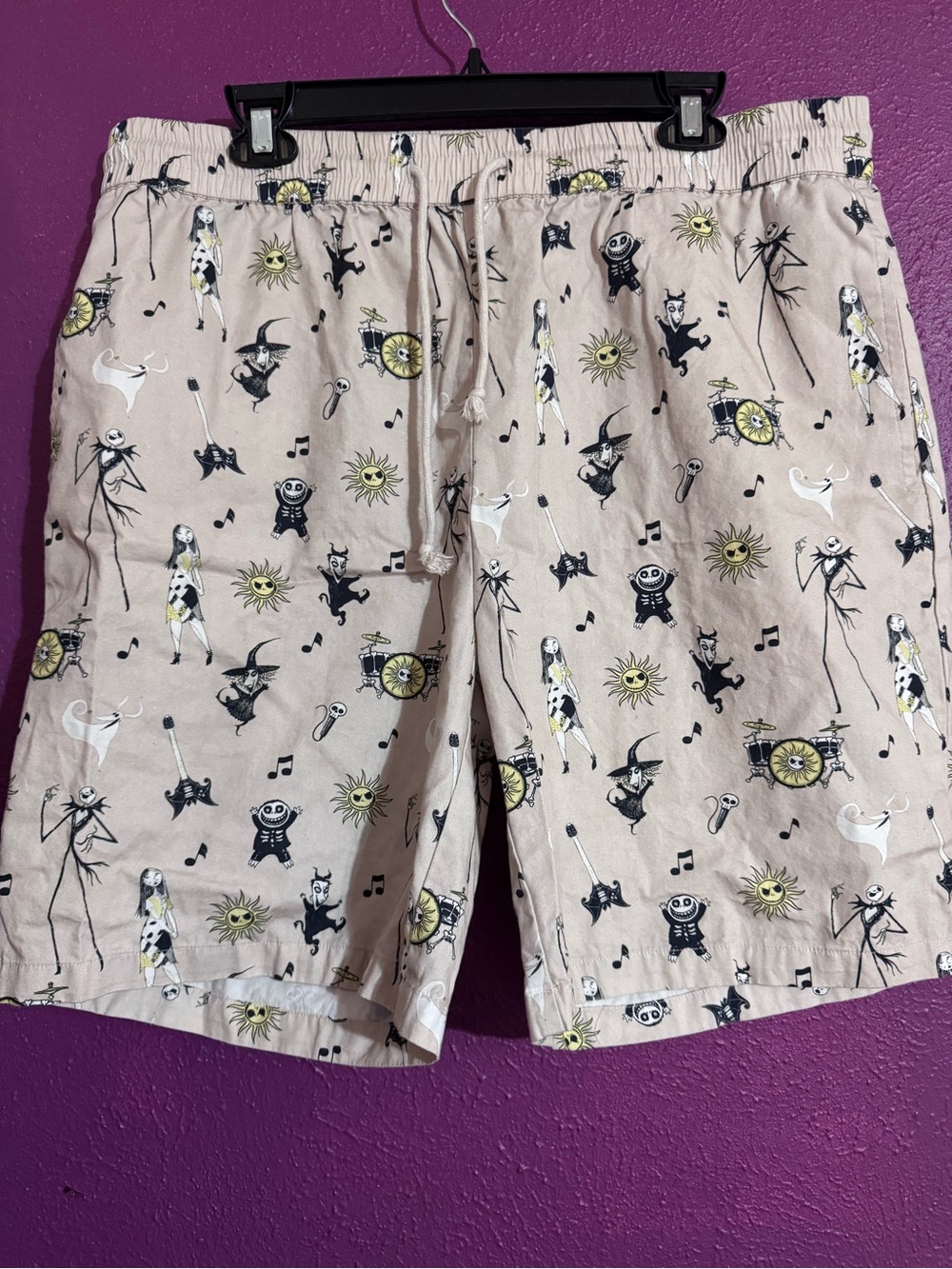 Disney The Nightmare Before Christmas Graphic Shorts - Light Beige